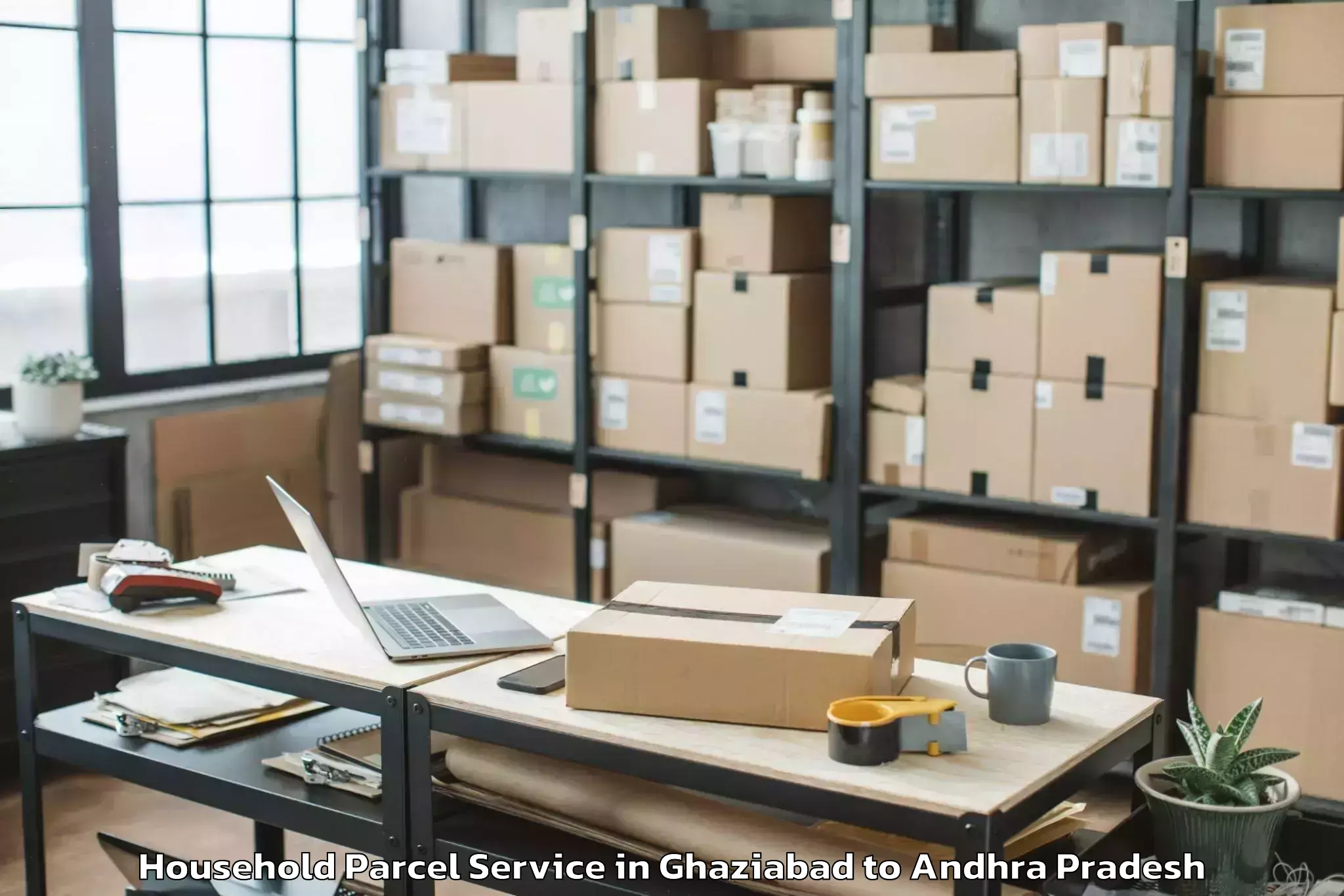 Leading Ghaziabad to Vignan University Guntur Household Parcel Provider